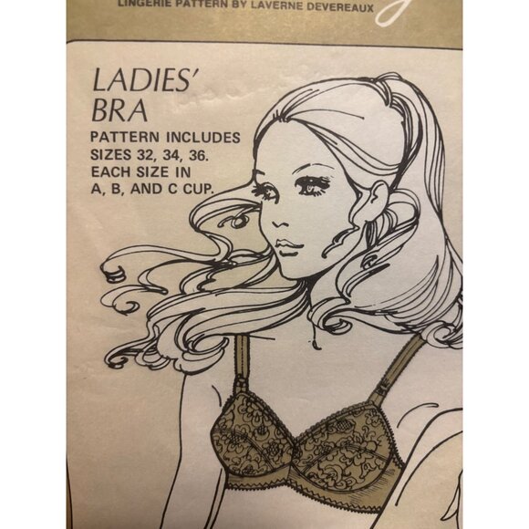 Sew Lovely Lingerie Sewing Pattern B70 Ladies Bra Sizes 32 36 A B C Cup - Picture 2 of 4